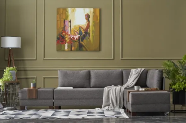 Rohová rozkladacia pohovka Fly Corner Sofa Bed Right- Brown