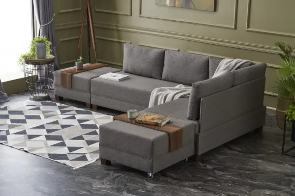 Rohová rozkladacia pohovka Fly Corner Sofa Bed Right- Brown