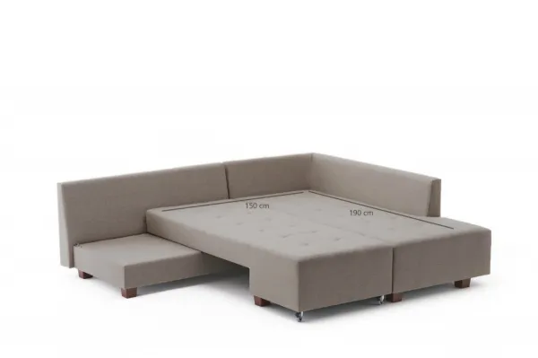 Rohová rozkladacia pohovka Manama Corner Sofa Bed Right - Cream
