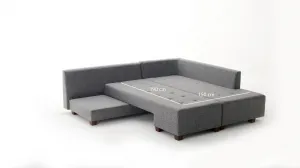 Rohová rozkladacia pohovka Manama Corner Sofa Bed Right - Grey