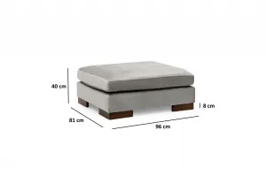 Rohová sedacia súprava / Rohová pohovka Tulip Corner Left With Pouf - Light Grey