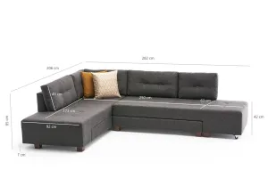 Rohová rozkladacia pohovka Manama Corner Sofa Bed Left - Anthracite