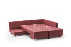 Rohová rozkladacia pohovka Manama Corner Sofa Bed Right - Claret Red