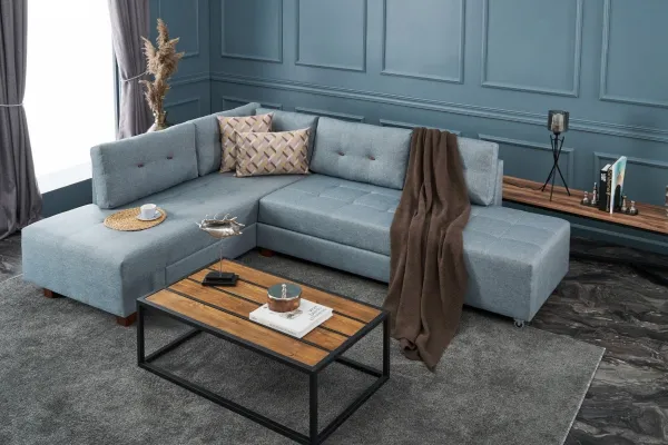 Rohová rozkladacia pohovka Manama Corner Sofa Bed Left - Light Blue