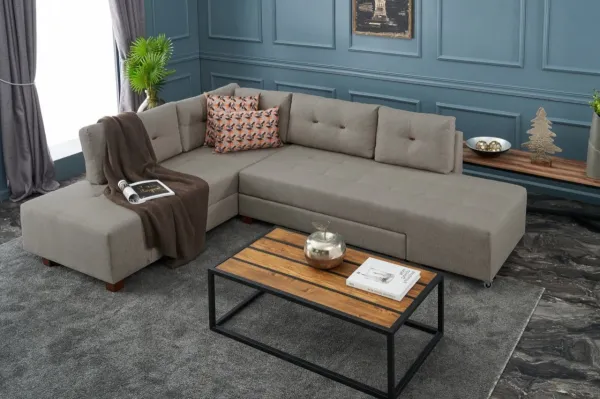 Rohová rozkladacia pohovka Manama Corner Sofa Bed Left - Cream