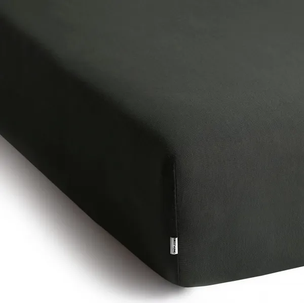 Bavlnené jersey prestieradlo s gumou DecoKing Amber sivé, veľkosť 100-120x200+30