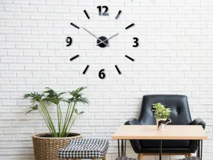 Moderné nástenné hodiny KLAUS BLACK HMCNH061-black