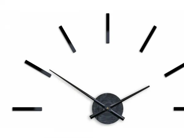 ModernClock 3D nalepovacie hodiny Solo čierne