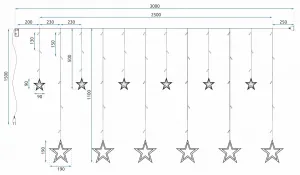 Tutumi Dekorativní LED světelný řetěz AROD 001 - 300 cm bílá teplá