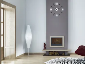 Moderné nástenné hodiny SILVER XL BLACK-MIRROR blackmirror