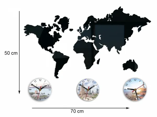 Moderné nástenné hodiny WORLD MAP