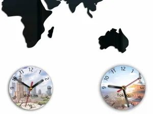 Moderné nástenné hodiny WORLD MAP
