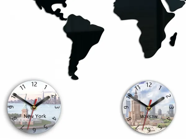 Moderné nástenné hodiny WORLD MAP