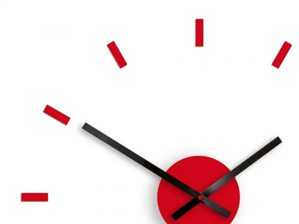 ModernClock 3D nalepovacie hodiny Punkt červené