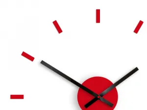 ModernClock 3D nalepovacie hodiny Punkt červené