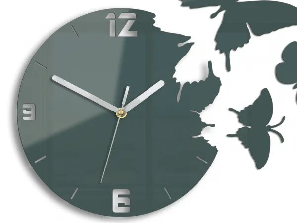 Moderné nástenné hodiny MOTÝLE GRAY gray
