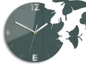 Moderné nástenné hodiny MOTÝLE GRAY gray