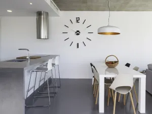 ModernClock 3D nalepovacie hodiny Carlo čierne