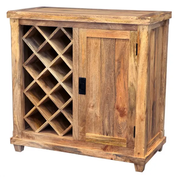 indickynabytok.sk - Barová skriňa Devi 90x90x45 indický masív mango
