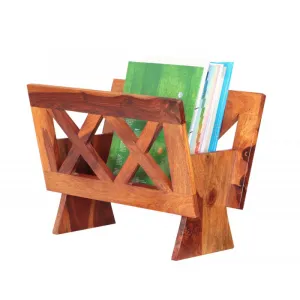 indickynabytok.sk - Stojan na noviny Kali 45x35x30 indický masív palisander