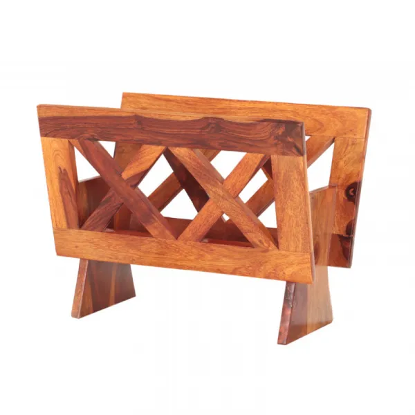 indickynabytok.sk - Stojan na noviny Kali 45x35x30 indický masív palisander