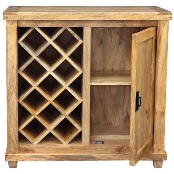 indickynabytok.sk - Barová skriňa Devi 90x90x45 indický masív mango