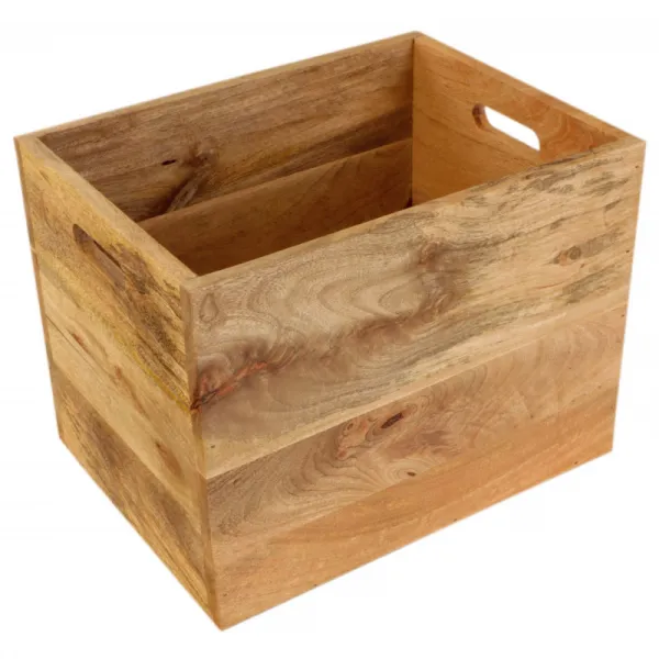 indickynabytok.sk - Kôš na noviny 40x30x30 Gita indický masív mango