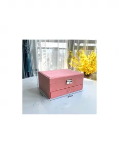 SUPPLIES VIDERIA PD119R Elegantná zamatová šperkovnica - ružová farba