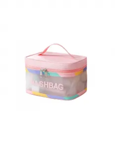 Kozmetická skladacia taška WASHBAG - rúžová farba