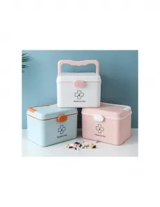 SUPPLIES BOX Organizér, krabička na lieky v modrej farbe