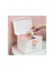 SUPPLIES BOX Organizér, krabička na lieky v bielej farbe