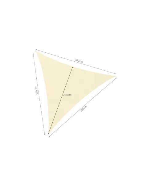 EcoCover látková slnečná plachta, tieniaca textília 300 x 300 cm v béžovej farbe