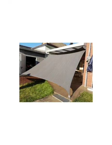 EcoCover látková slnečná plachta, tieniaca textília 300 x 400 cm v šedej farbe
