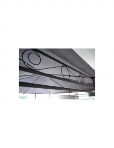 Záhradný altánok, pavilón GARDE-LINE v šedej farbe 3 x 3 x 2,55 m