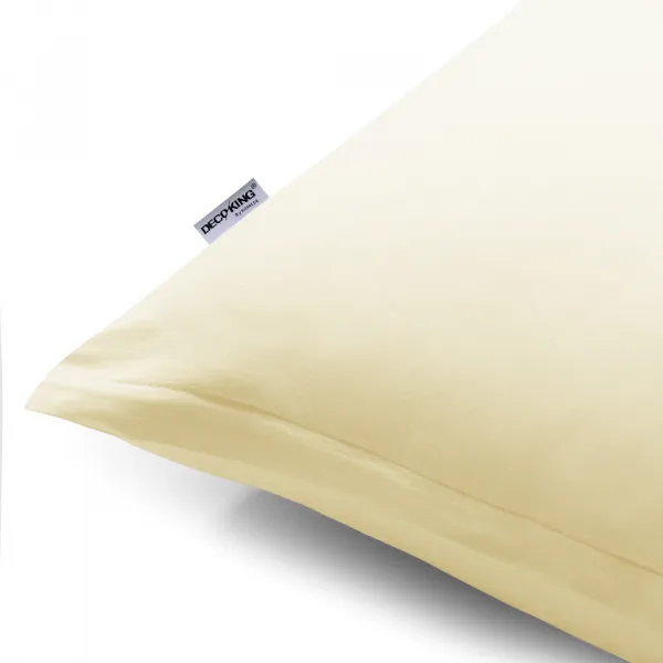 Obliečky na vankúše DecoKing Amber krémové, veľkosť 40x120*2