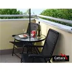 Stolička Cattara TERST záhradné skladacie čierna