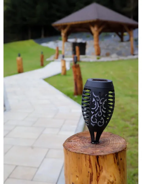 LUMILED solárne lampy BURN 12x ( sada ) 6500K - čierna