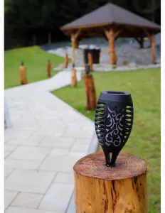 LUMILED solárne lampy BURN 12x ( sada ) 6500K - čierna
