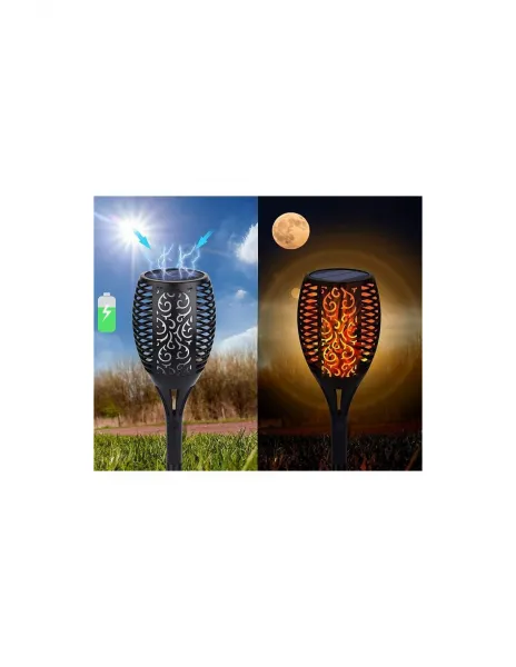 LUMILED solárne lampy BURN 12x ( sada ) 6500K - čierna