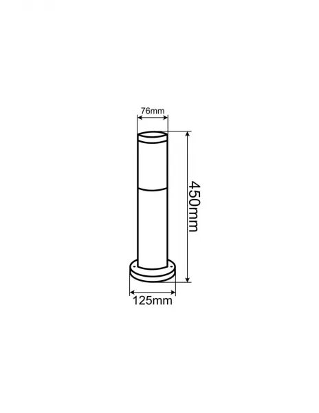 Vonkajšie záhradné svietidlo E27 INOX POST 45cm