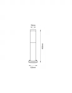 Vonkajšie záhradné svietidlo E27 INOX POST 45cm