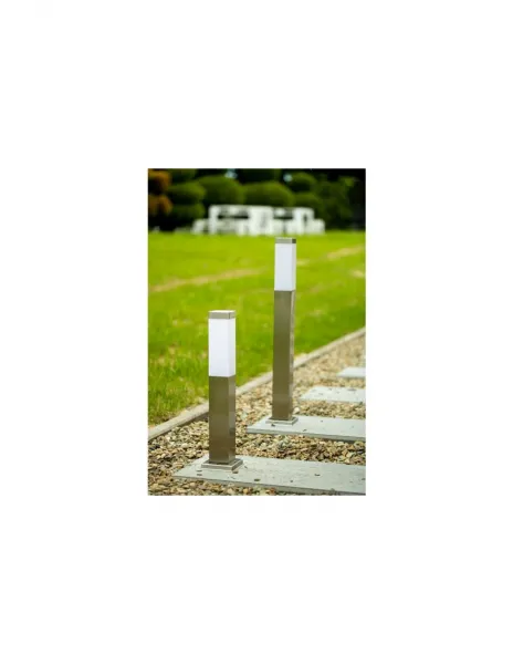 Vonkajšie záhradné svietidlo E27 SQUARE INOX  65cm