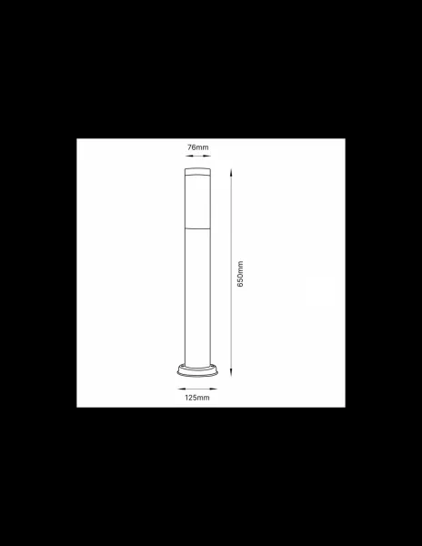 Vonkajšie záhradné svietidlo E27 INOX POST 65cm