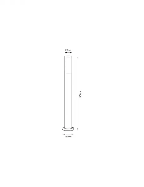 Vonkajšie záhradné svietidlo 90 cm  E27 INOX POST