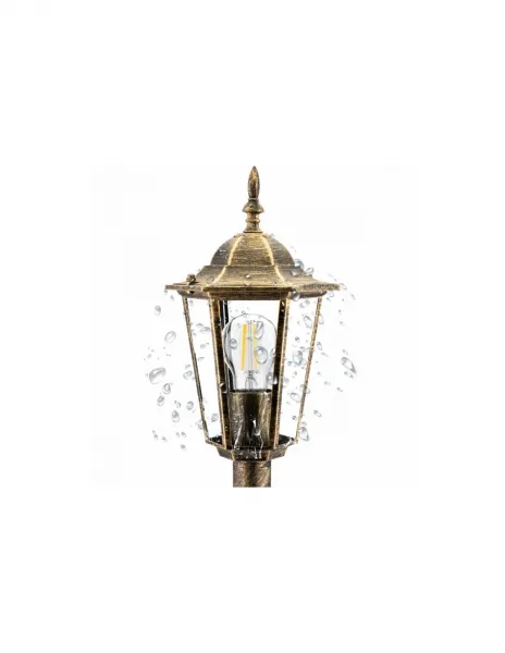 Vonkajšia záhradná lampa 110 cm Patina E27 LUMILED
