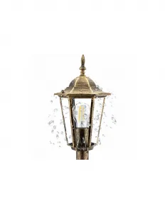 Vonkajšia záhradná lampa 110 cm Patina E27 LUMILED