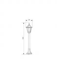 Vonkajšia záhradná lampa 110 cm Patina E27 LUMILED