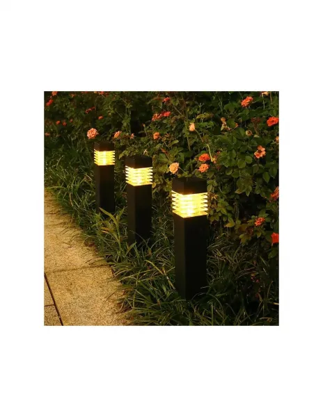 LUMILED Solárne lampy 2x 40cm- čierna