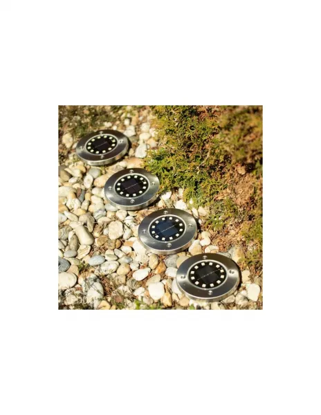 Sada 4x Záhradná lampa SOLAR 12x LED 1W LUMILED