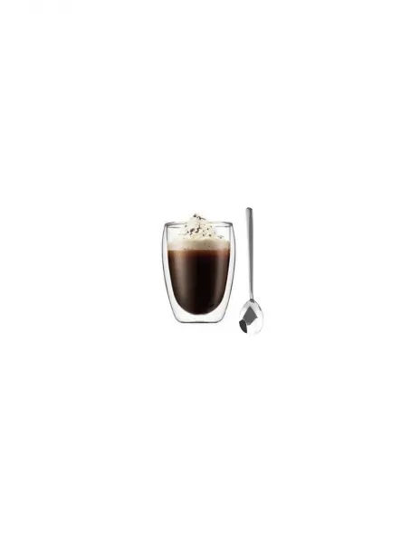 SUPPLIES Termo sada pohárov s dvojitým sklom 6x 350ML + lyžice